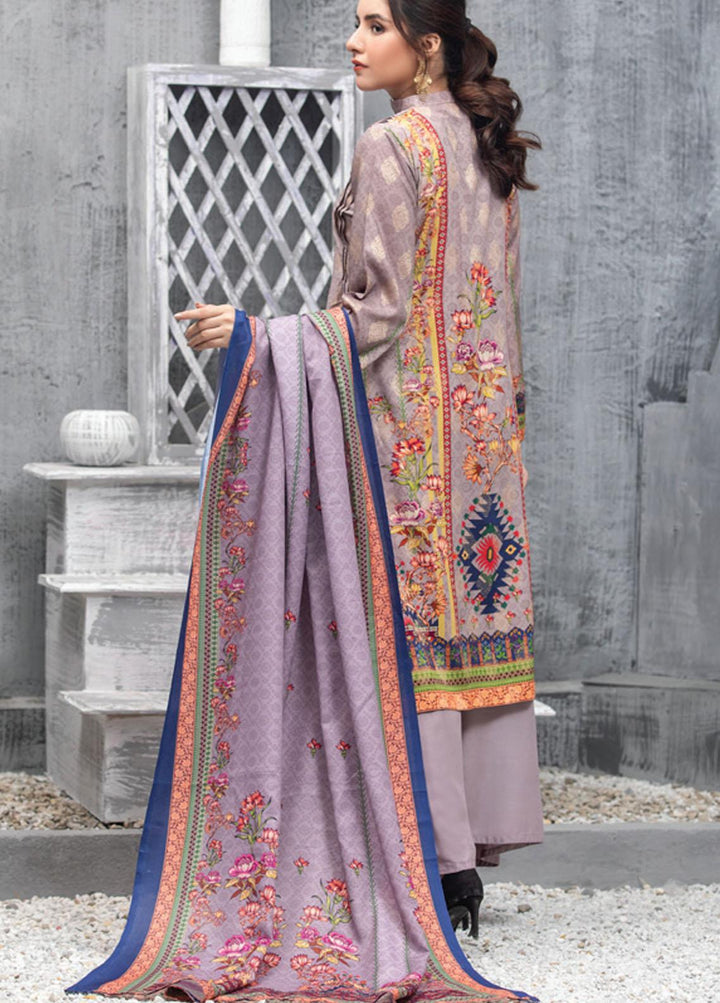 Antique By MTF Embroidered Linen Suits Unstitched 3 Piece MTF21A 10 - Winter Collection