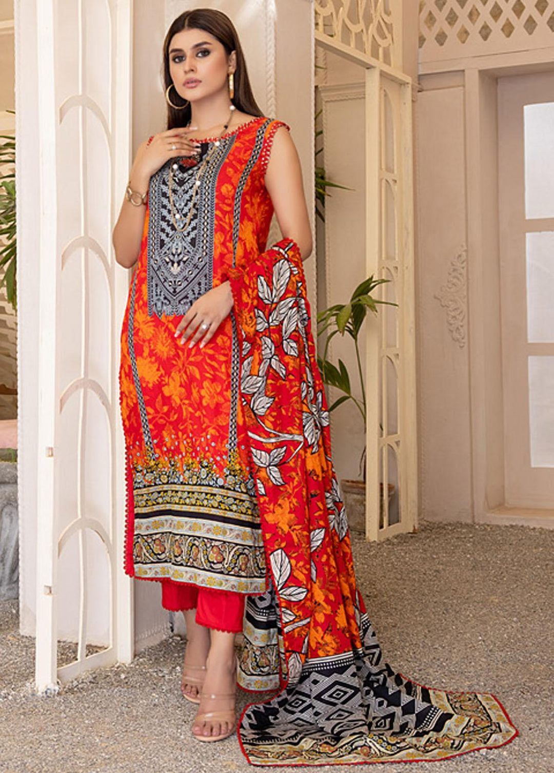 Anum By Al Zohaib Printed Lawn Suits Unstitched 3 Piece AZ23A 3C - Summer Collection