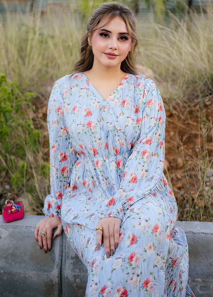 Apricocia Pret Printed Silk 1 Piece  Misty Ivy