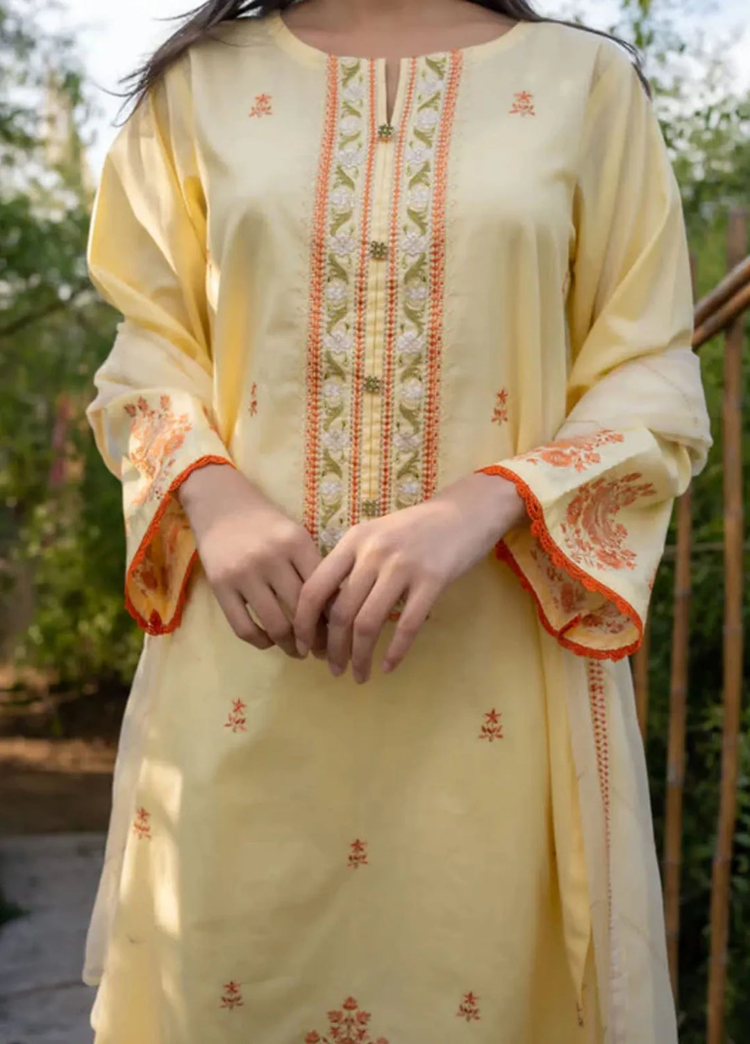 AR Apparel Pret Embroidered Cotton Cambric 3 Piece Suit ARG-0024-07