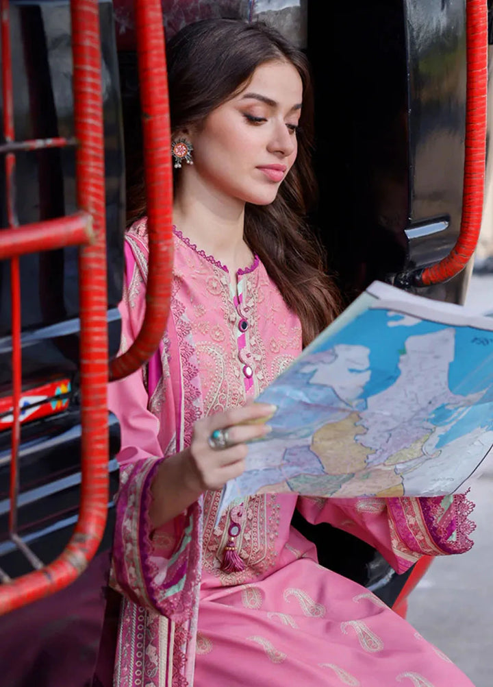Arabic Lawn By Asim Jofa Printed Suit Unstitched 3 Piece AJ24AL AJPL-13 - Summer Collection