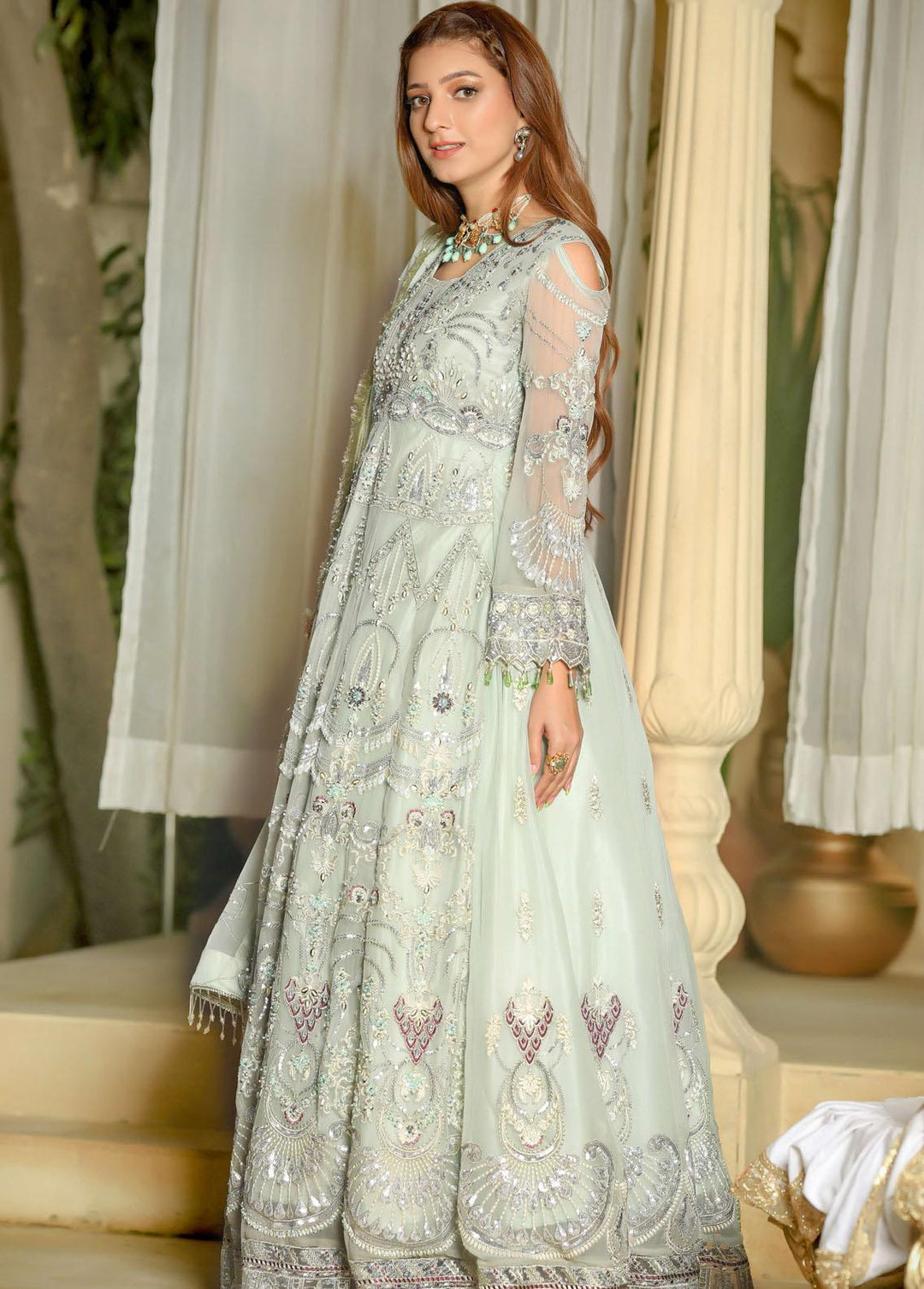 Areesha Embroidered  Suits Unstitched 3 Piece ARE22-P16 7 Pistachio Maxi - Premium Collection