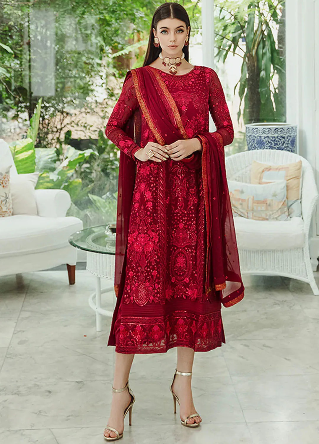 Ariya By Maryum N Maria Embroidered Chiffon Suit Unstitched 3 Piece MNM24A 506 Shadi - Formals Collection