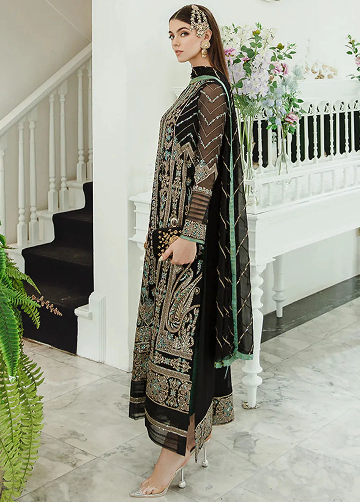 Ariya By Maryum N Maria Embroidered Chiffon Suit Unstitched 3 Piece MNM24A 507 Iman - Formals Collection