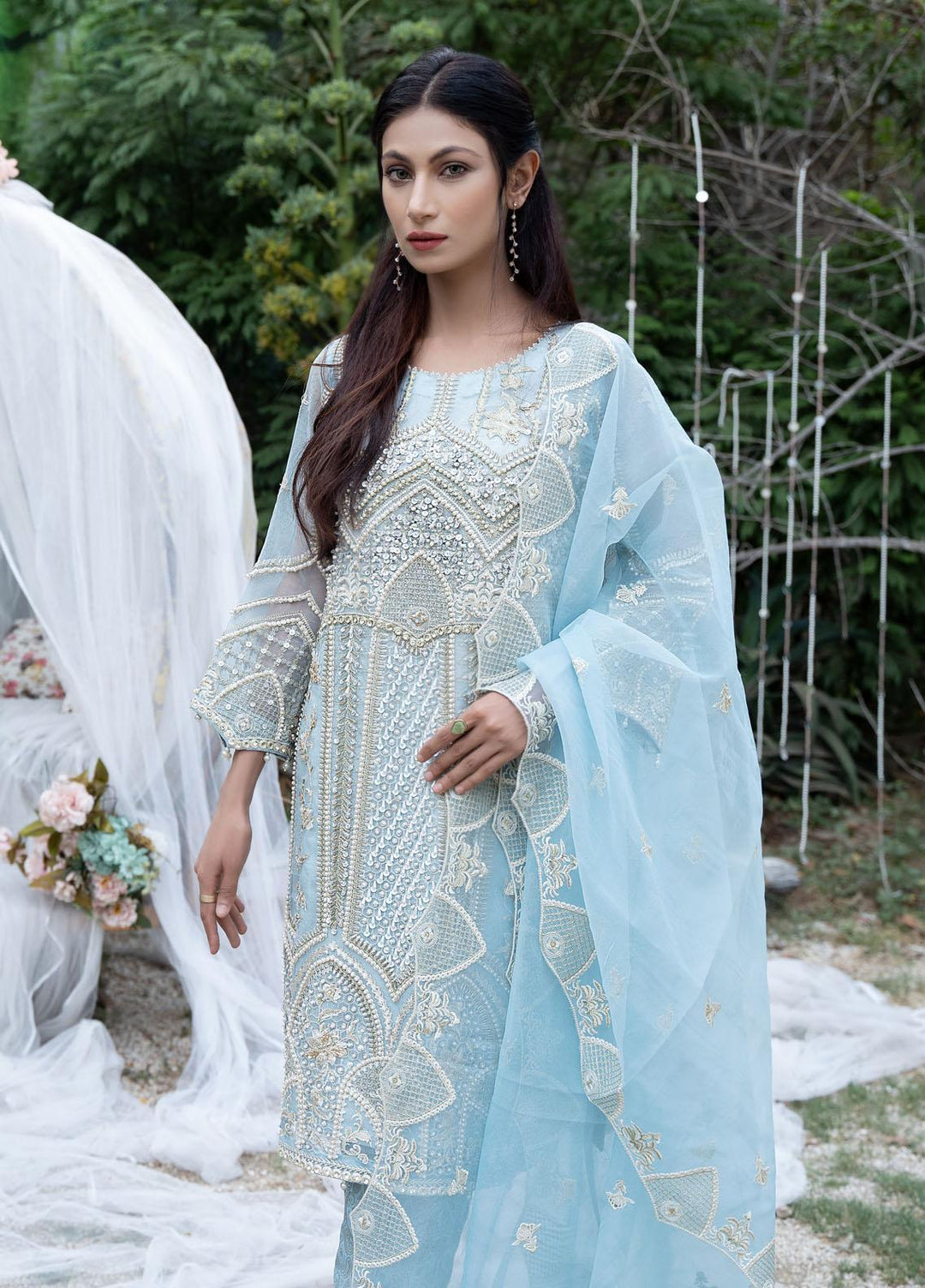 Aroshi Luxury Pret  Organza 3 Piece Suit ASH22LP Paisley