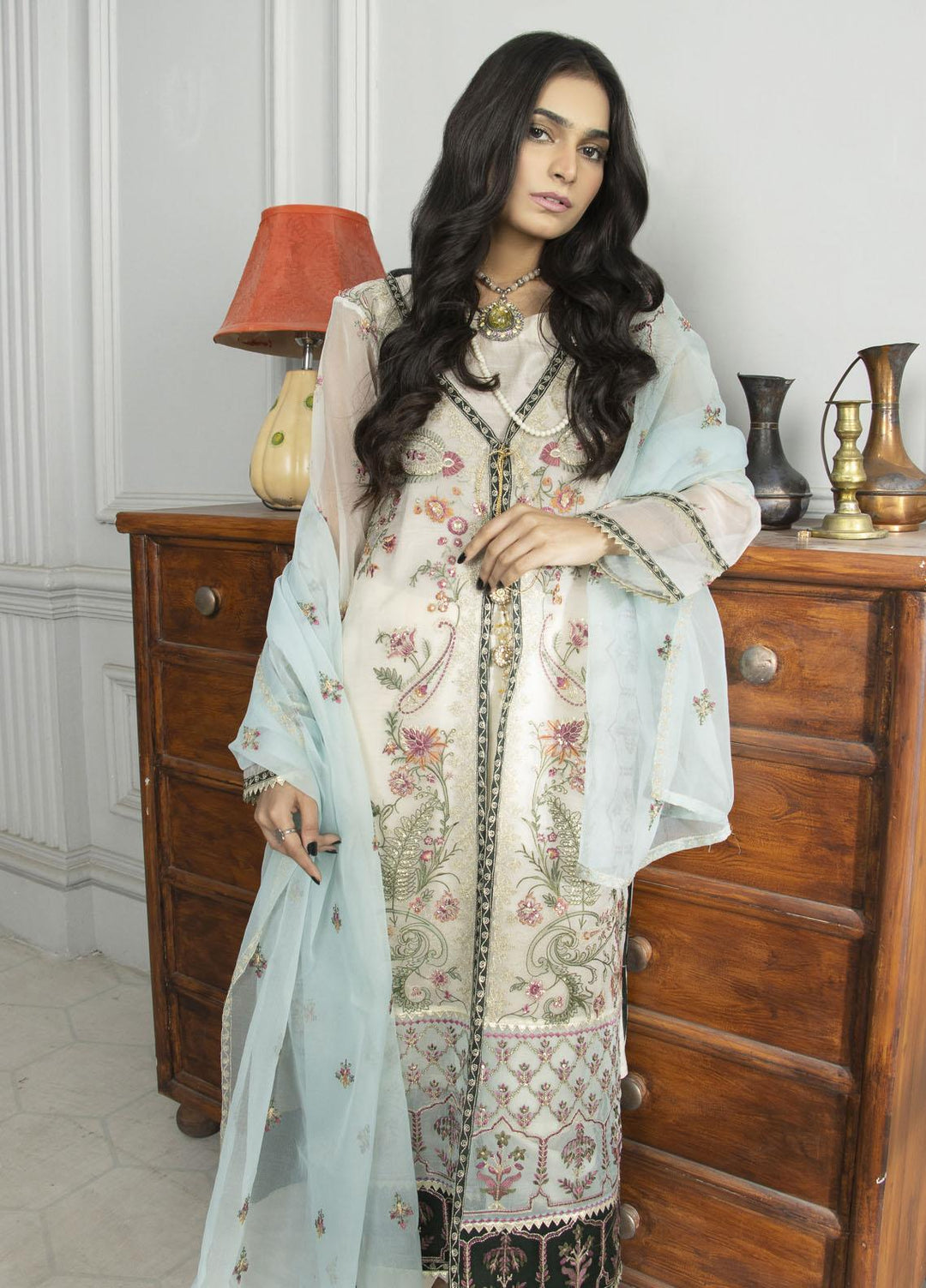 Aroshi Luxury Pret  Organza 3 Piece Suit ASH22LP Roya
