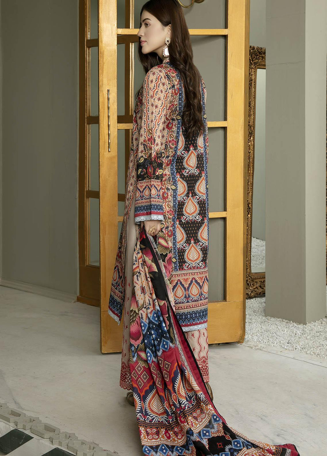 Arwa by Adan's Libas Embroidered Lawn Suits Unstitched 3 Piece AL21AR-2 D-03 - Summer Collection