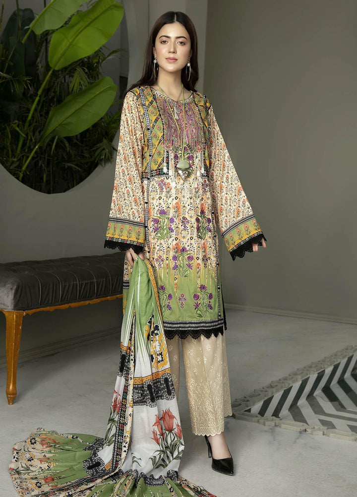 Arwa by Adan's Libas Embroidered Lawn Suits Unstitched 3 Piece AL21AR-2 D-05 - Summer Collection