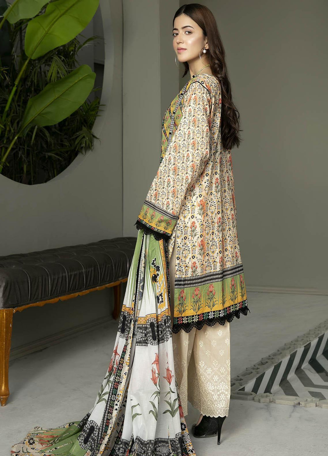 Arwa by Adan's Libas Embroidered Lawn Suits Unstitched 3 Piece AL21AR-2 D-05 - Summer Collection