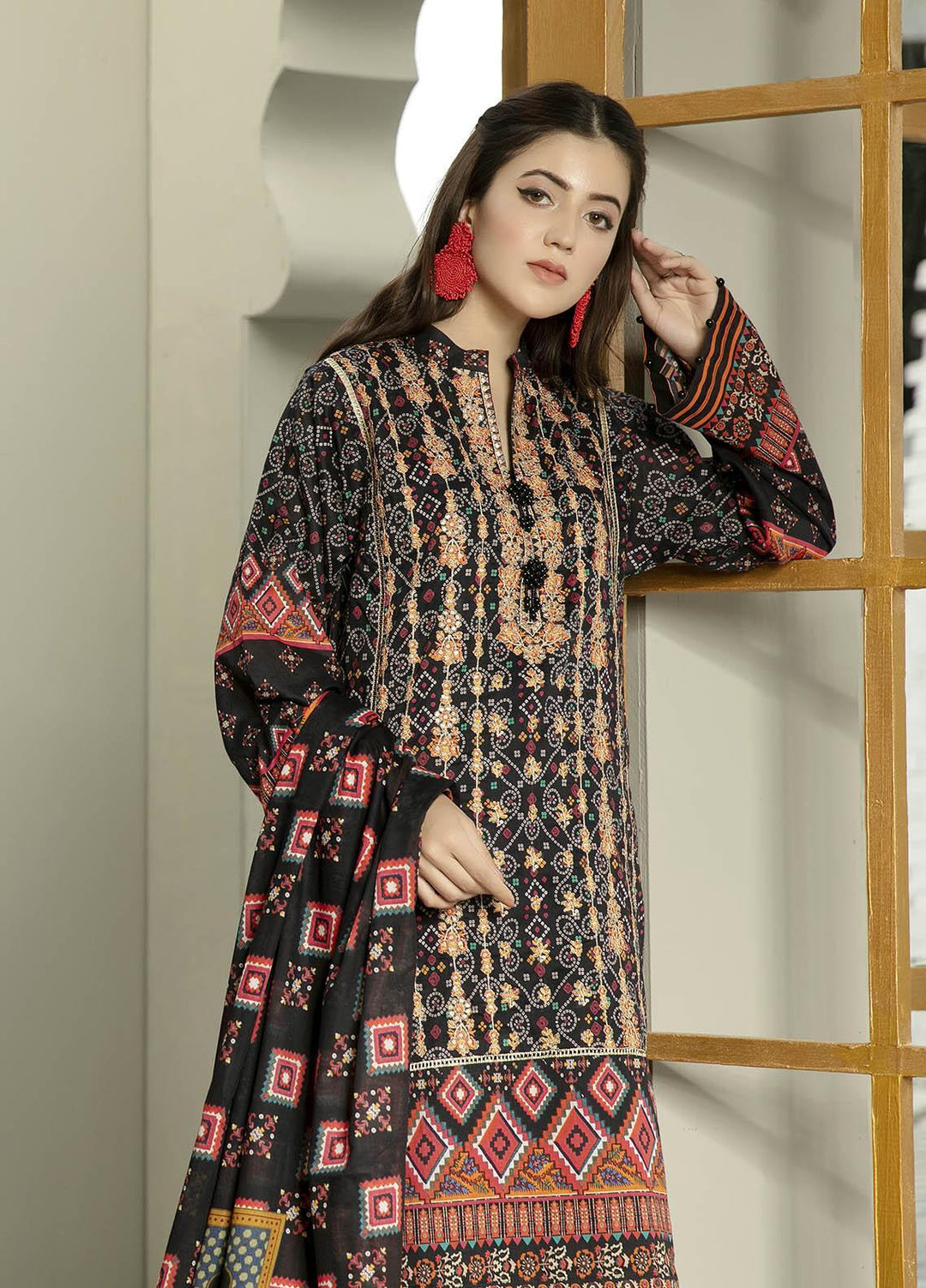 Arwa by Adan's Libas Embroidered Lawn Suits Unstitched 3 Piece AL21AR-2 D-10 - Summer Collection
