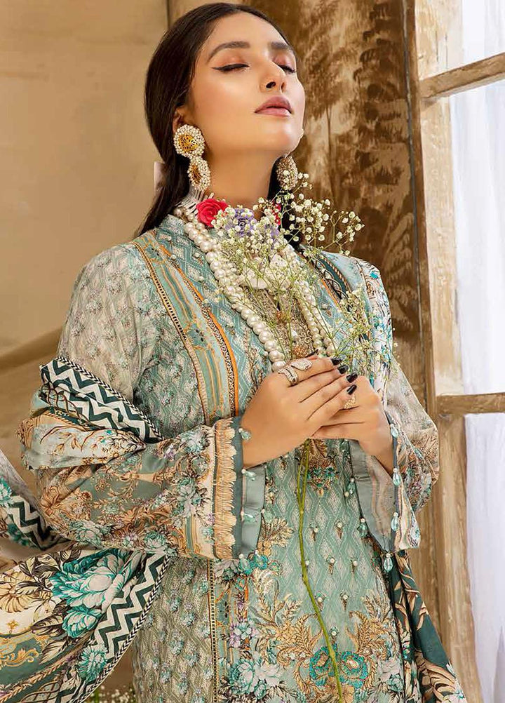 Arwa by Adan's Libas Embroidered Lawn Suits Unstitched 3 Piece AL21AR-3 D-05 - Summer Collection