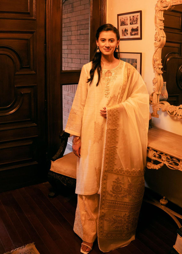 Arz Pret  Lawn Shirt JU02 Festive Ivory