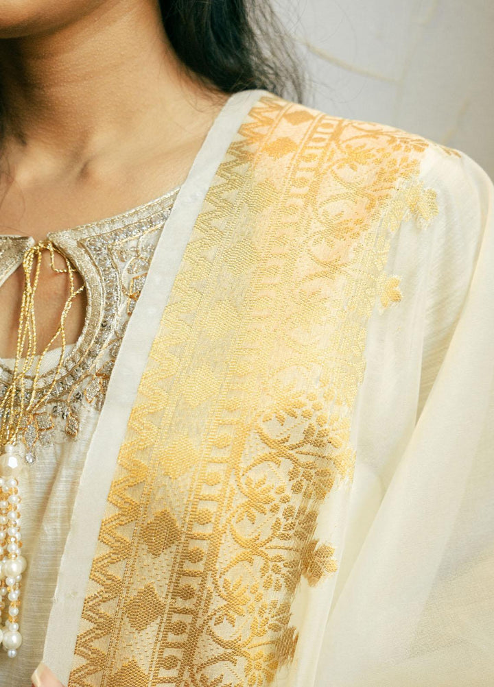 Arz Pret  Lawn Shirt JU02 Festive Ivory