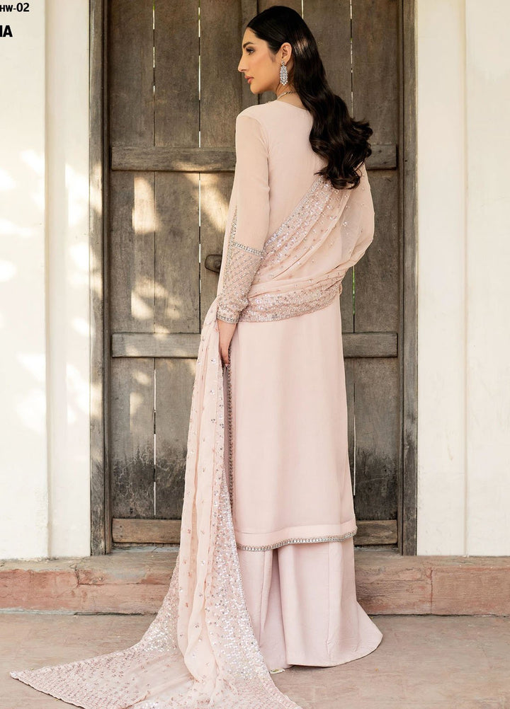 Arzou by Zarif Embroidered Chiffon Suits Unstitched 3 Piece ZF25AF HW-02 Luna - Formal Collection