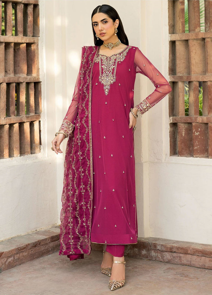 Arzou by Zarif Embroidered Net Suits Unstitched 3 Piece ZF25AF HW-01 Remi - Formal Collection