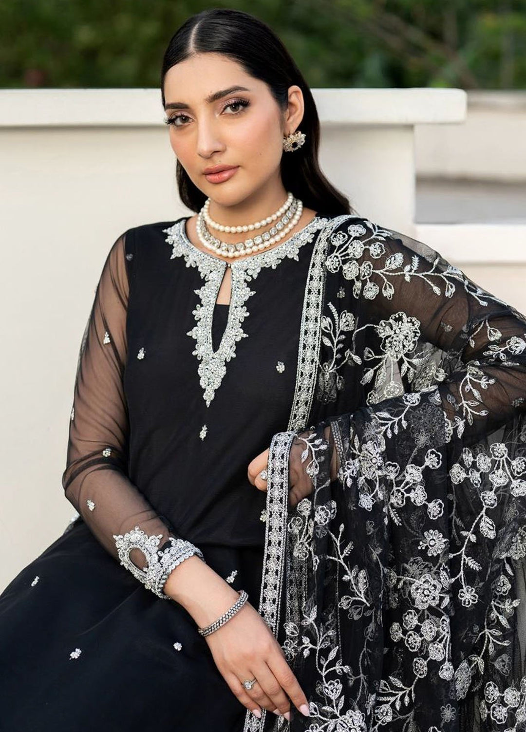 Arzou by Zarif Embroidered Net Suits Unstitched 3 Piece ZF25AF HW-05 Clara - Formal Collection