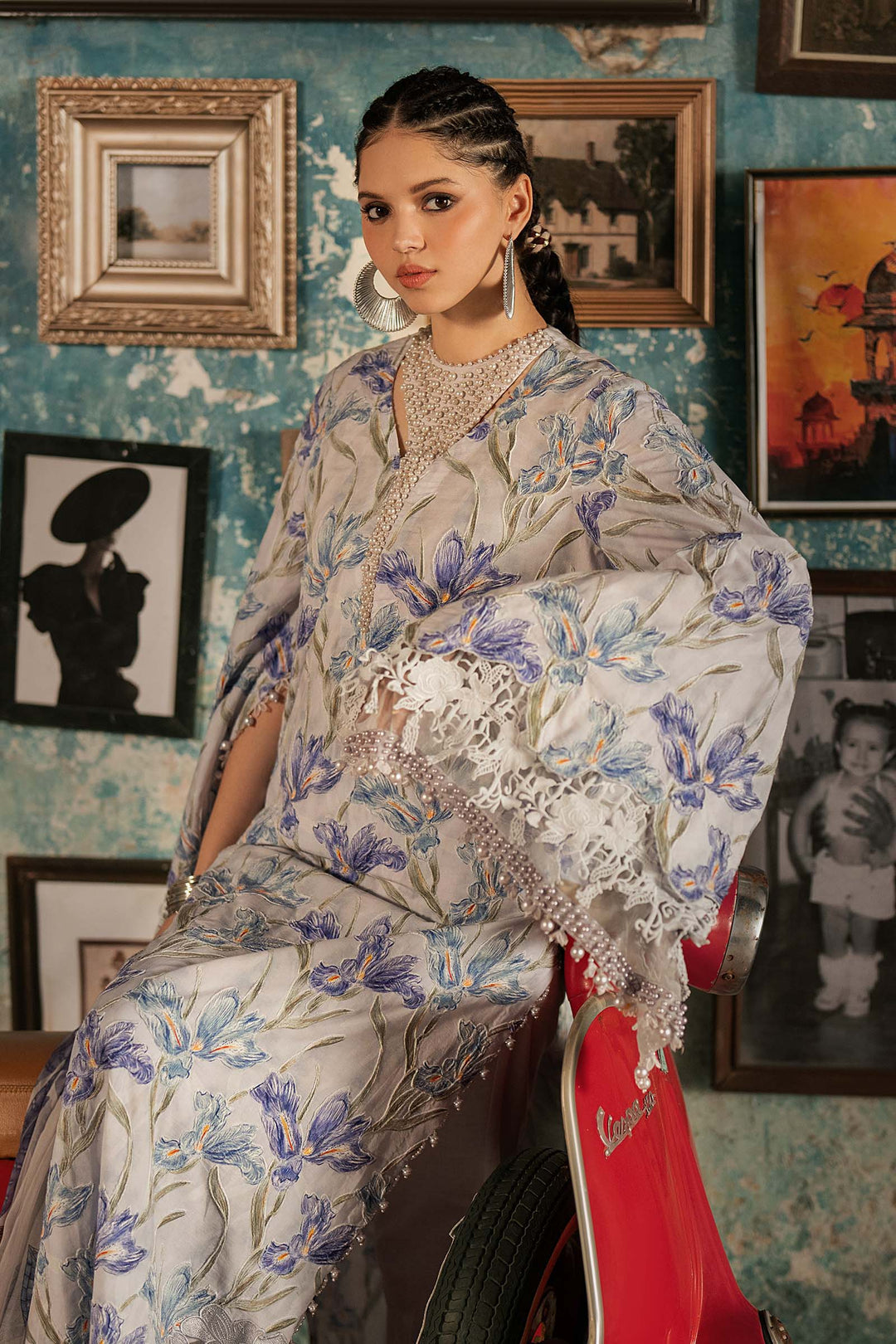 M Prints by Maria B Unstitched Embroidered Cambric 3 Piece Suit MB26UPC 4A - Casual Collection