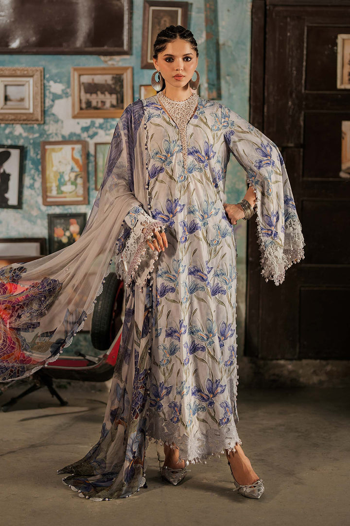 M Prints by Maria B Unstitched Embroidered Cambric 3 Piece Suit MB26UPC 4A - Casual Collection