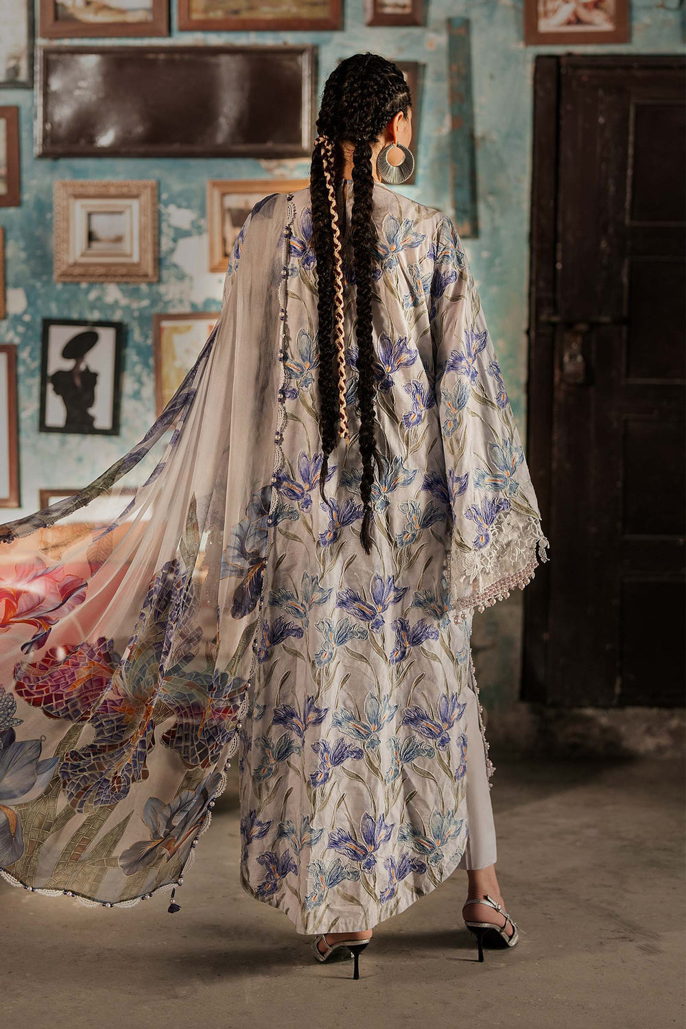 M Prints by Maria B Unstitched Embroidered Cambric 3 Piece Suit MB26UPC 4A - Casual Collection
