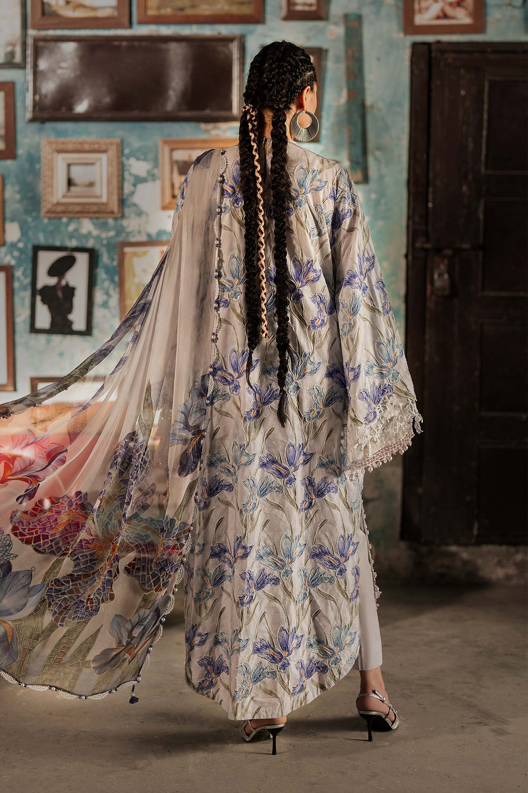 M Prints by Maria B Unstitched Embroidered Cambric 3 Piece Suit MB26UPC 4A - Casual Collection