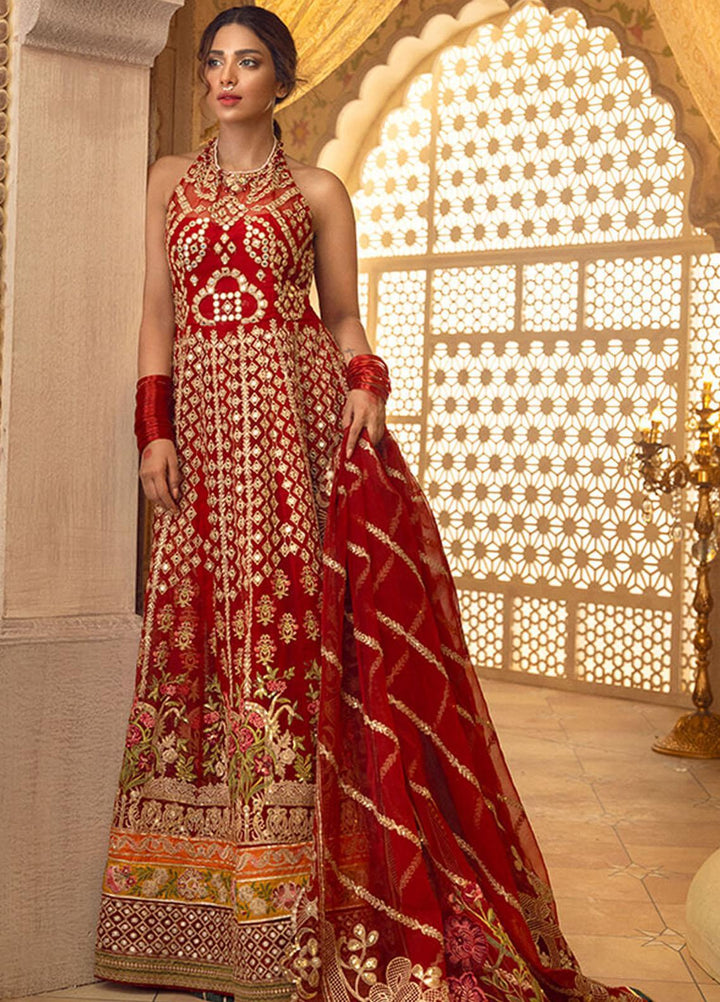 Asifa & Nabeel Embroidered Organza Suits Unstitched 3 Piece AN21AI FM-08 LAAL ISHQ - Luxury Formals Collection