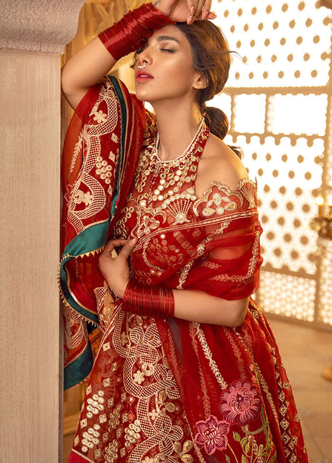 Asifa & Nabeel Embroidered Organza Suits Unstitched 3 Piece AN21AI FM-08 LAAL ISHQ - Luxury Formals Collection