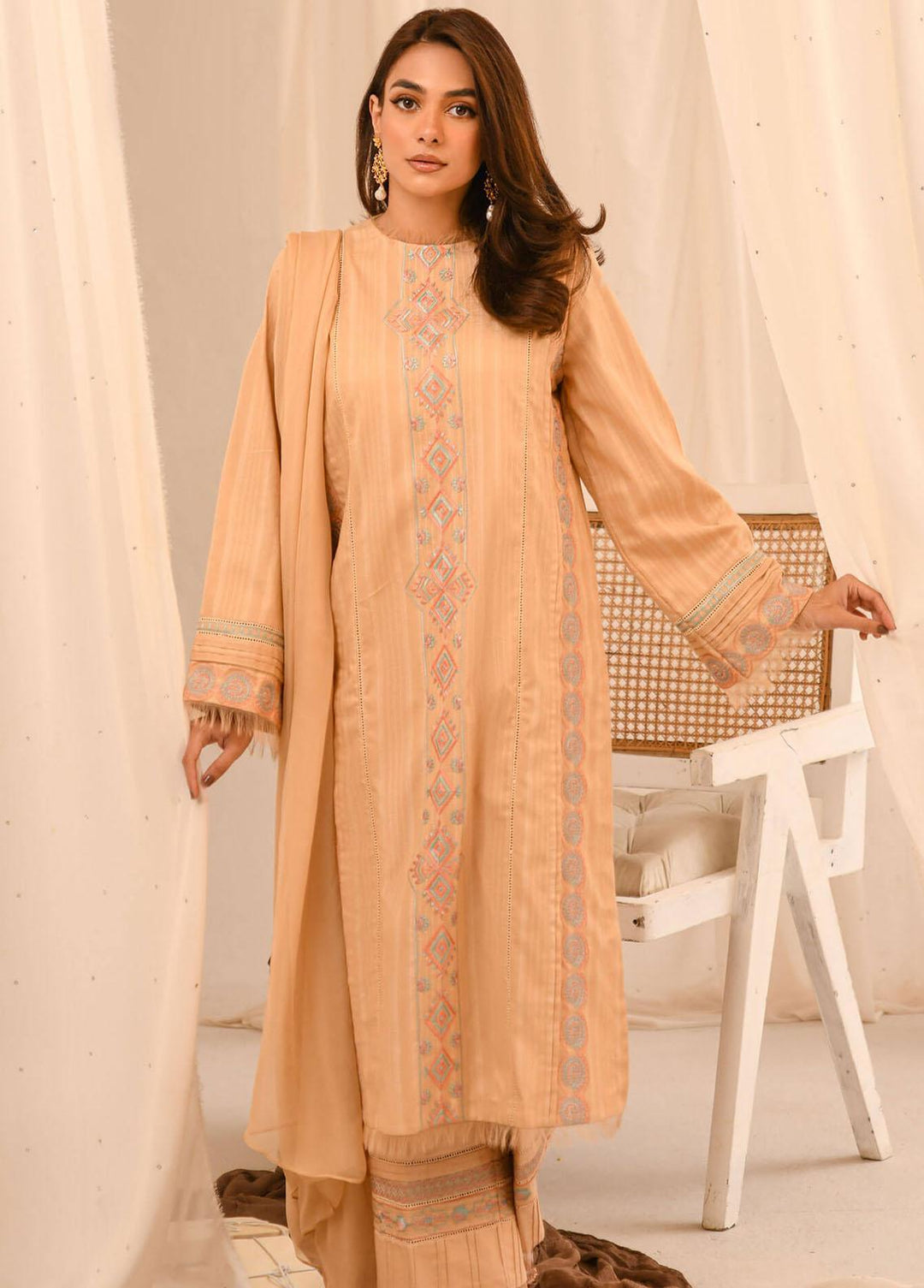 Asifa & Nabeel Pret Embroidered Lawn 3 Piece AN23B RTW-EMB-02
