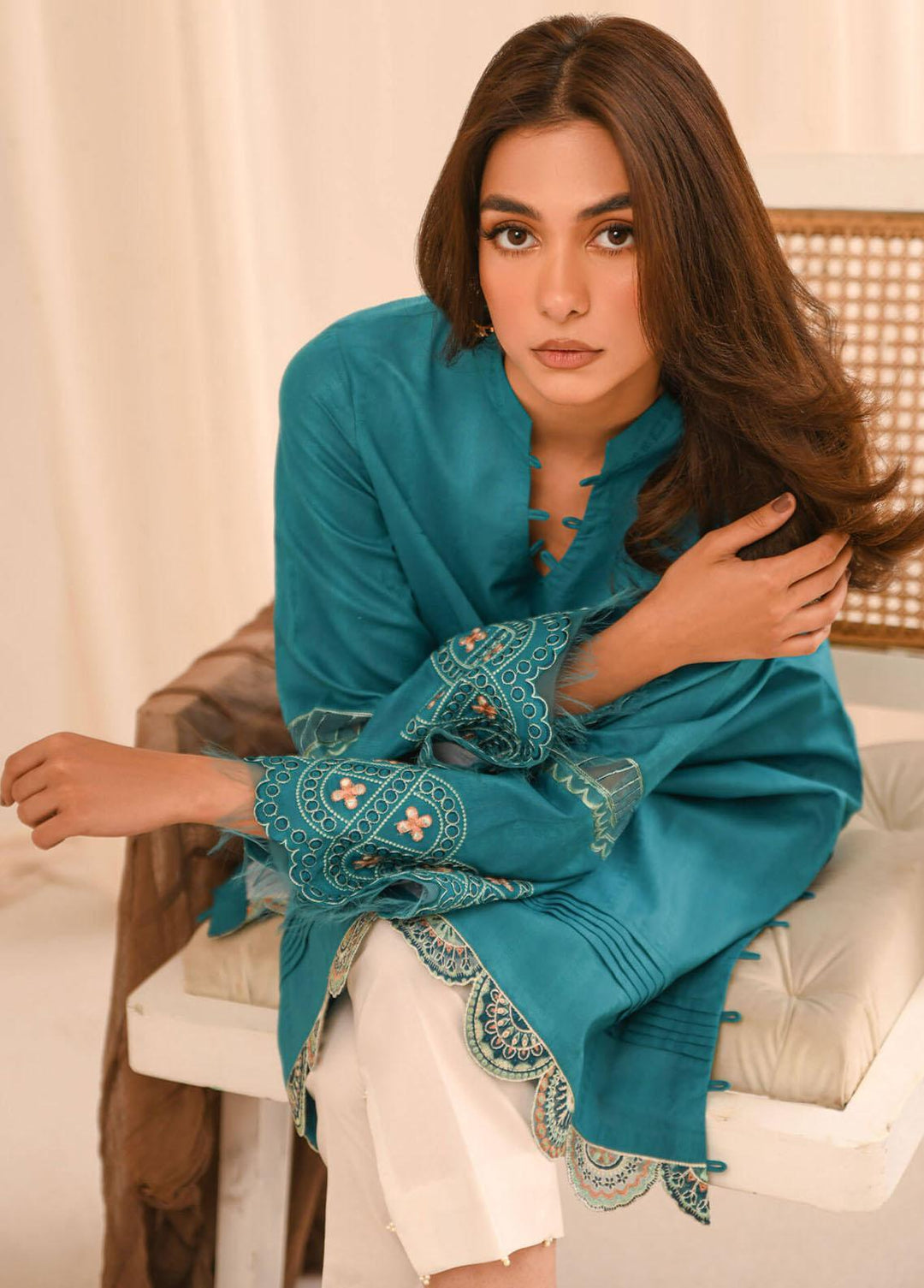 Asifa & Nabeel Pret Embroidered Lawn 2 Piece AN23B RTW-EMB-11