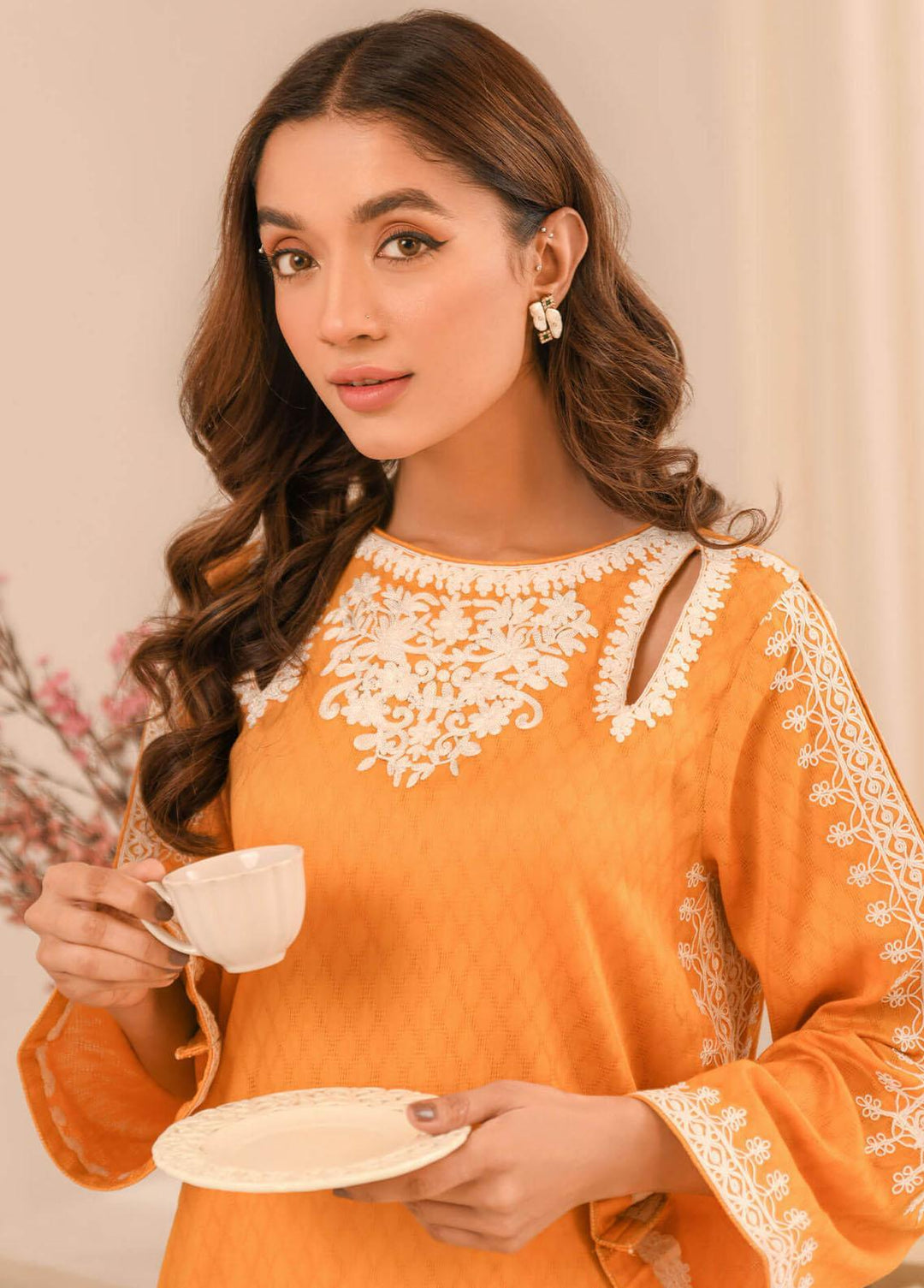 Asifa & Nabeel Pret Embroidered Lawn Kurti AN23B RTW-EMB-14