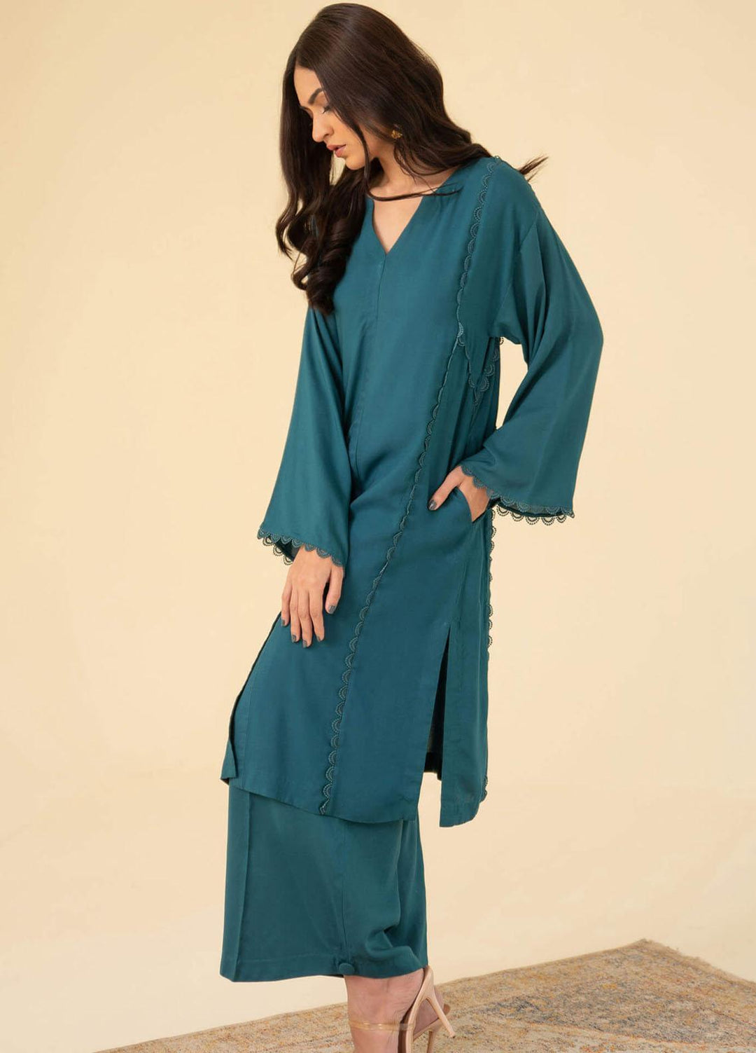 Asifa & Nabeel Casual Pret  Viscose 2 Piece Dress AN22RS IM 22 SP- 04