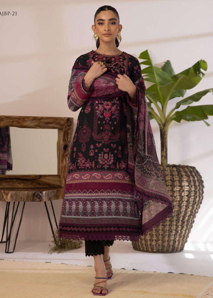 Asim Jofa Embroidered Cambric Suits Unstitched 2 Piece AJ23BP AJBP-21 - Summer Collection