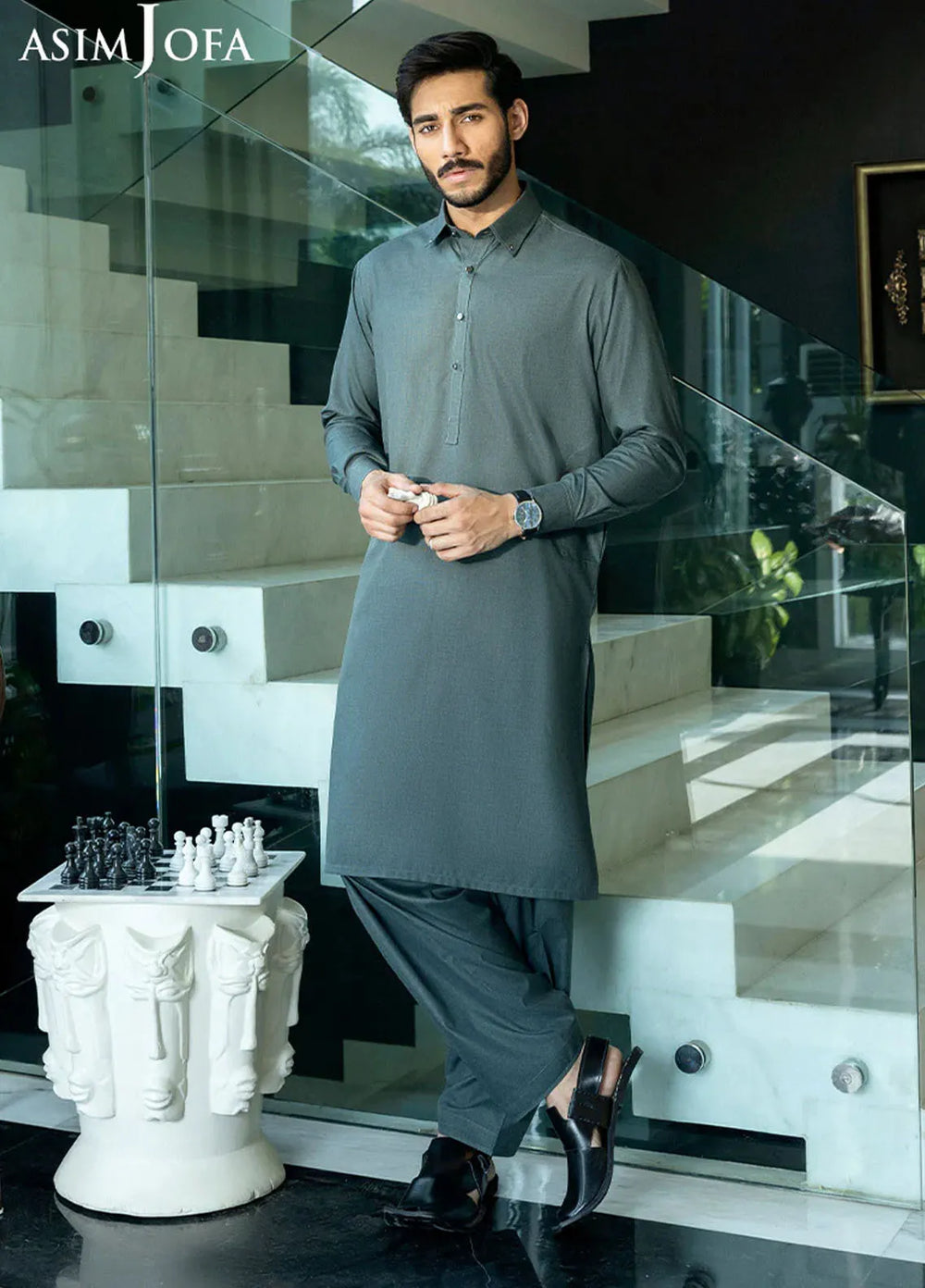 Asim Jofa Blended Mens Shalwar Kameez - AJMWU-03