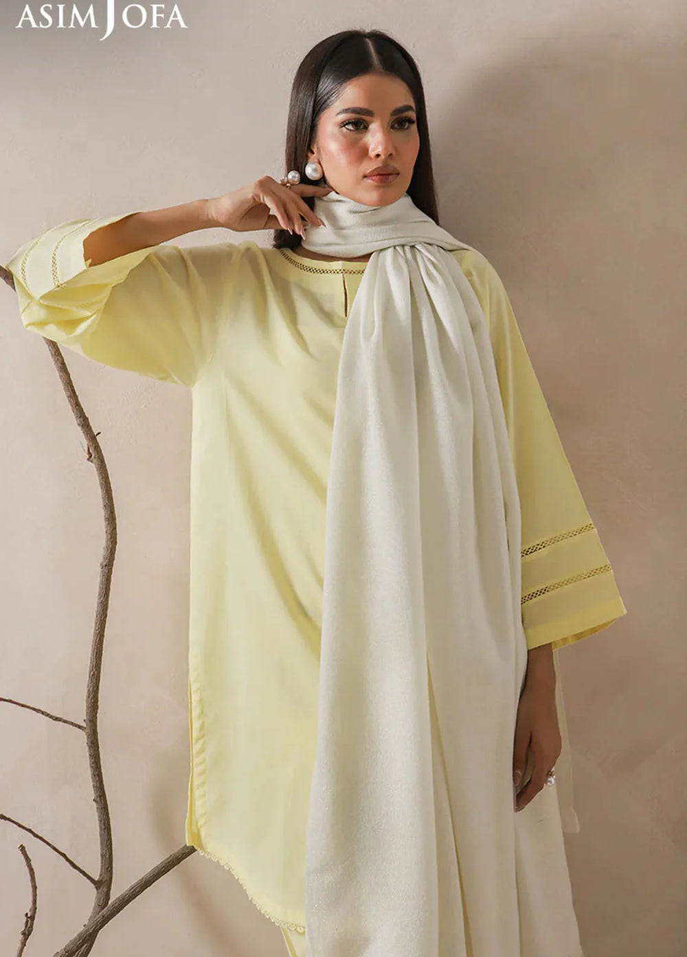 Asim Jofa Blended Shawl AJ24SC AJHS-08 - Shawl Collection