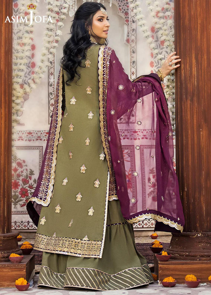 Asim Jofa Embroidered Lawn Suits Unstitched 3 Piece AJ23EL AJLR-06 - Luxury Lawn Collection