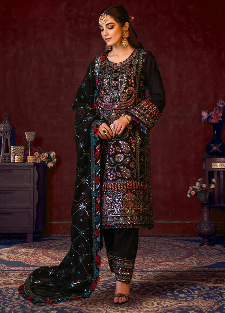 Asim Jofa Embroidered Cambric Suits Unstitched 3 Piece AJ24LE AJFILE-14 - Fall Collection