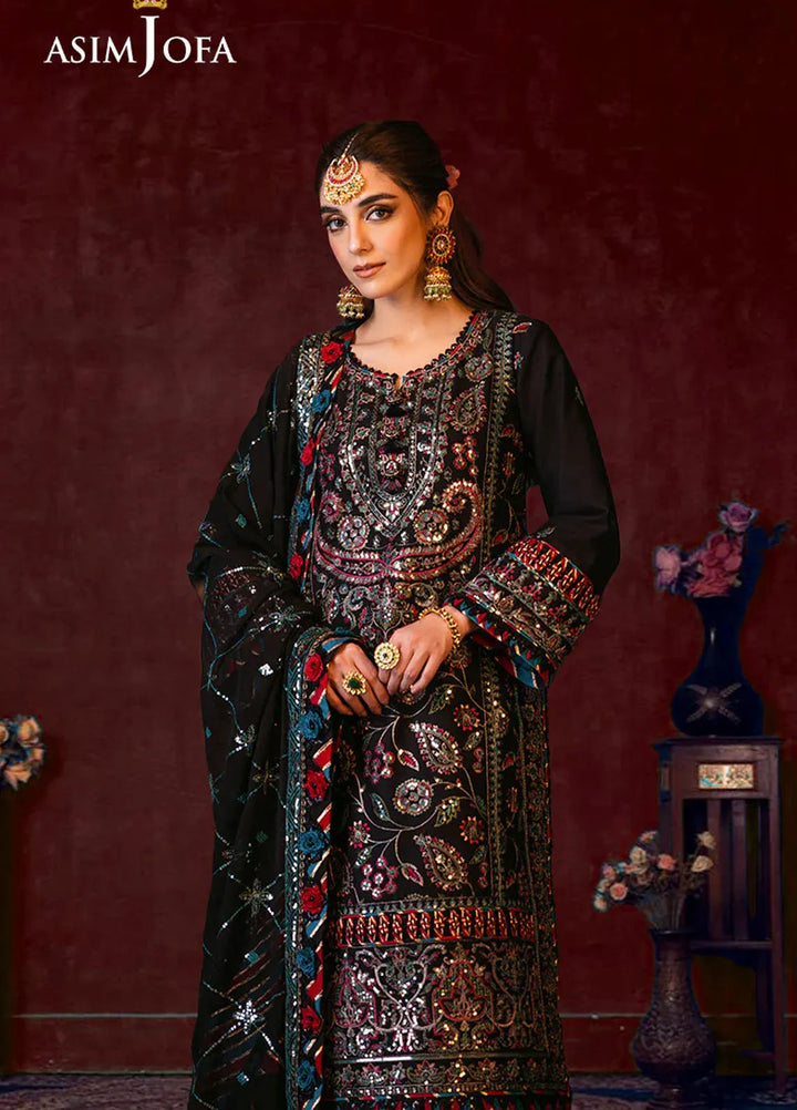 Asim Jofa Embroidered Cambric Suits Unstitched 3 Piece AJ24LE AJFILE-14 - Fall Collection