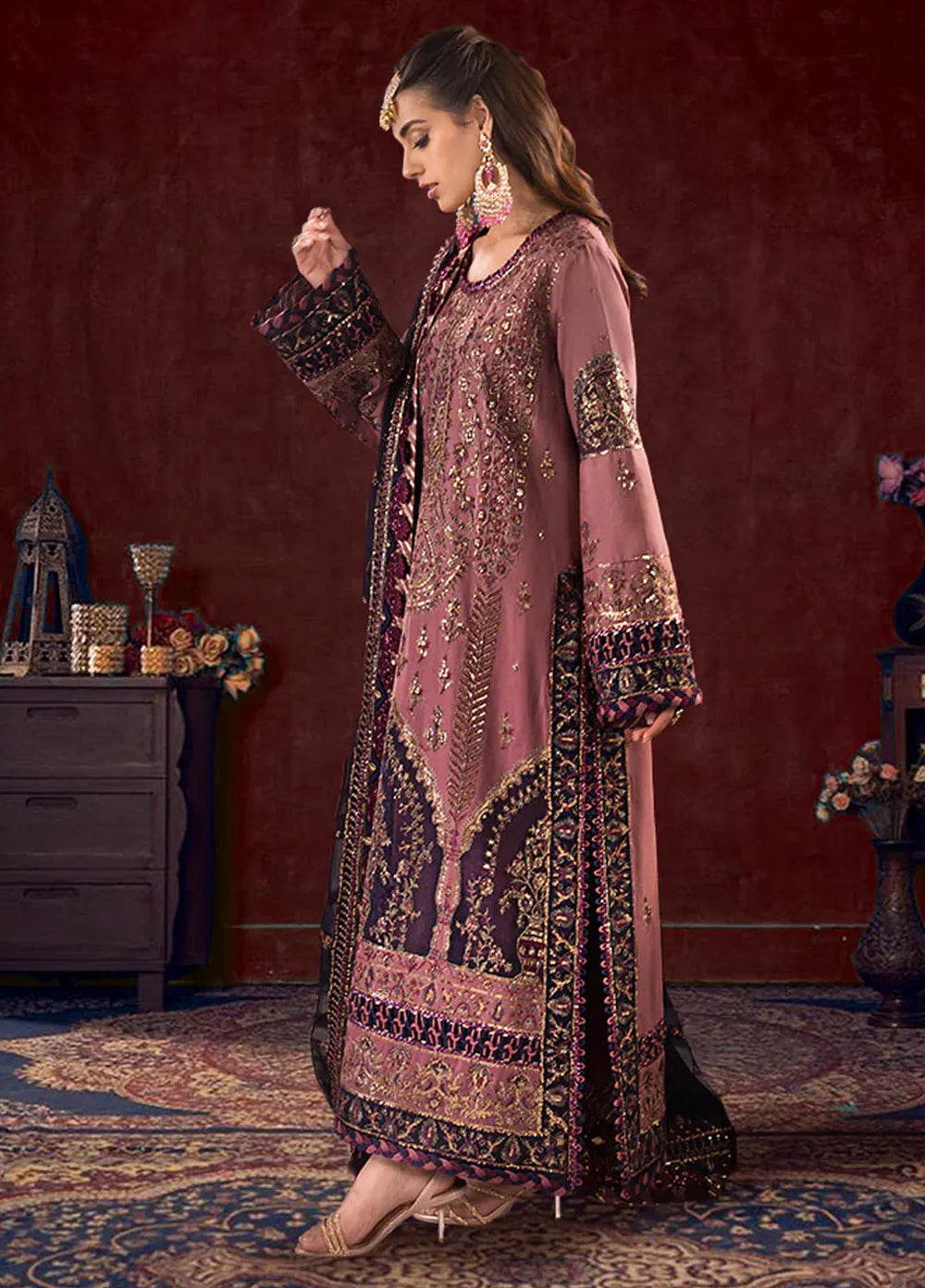 Asim Jofa Embroidered Cambric Suits Unstitched 3 Piece AJ24LE AJFILE-22 - Fall Collection