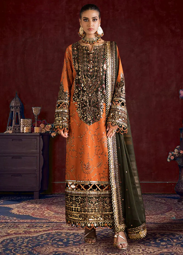 Asim Jofa Embroidered Cambric Suits Unstitched 3 Piece AJ24LE AJFILE-24 - Fall Collection