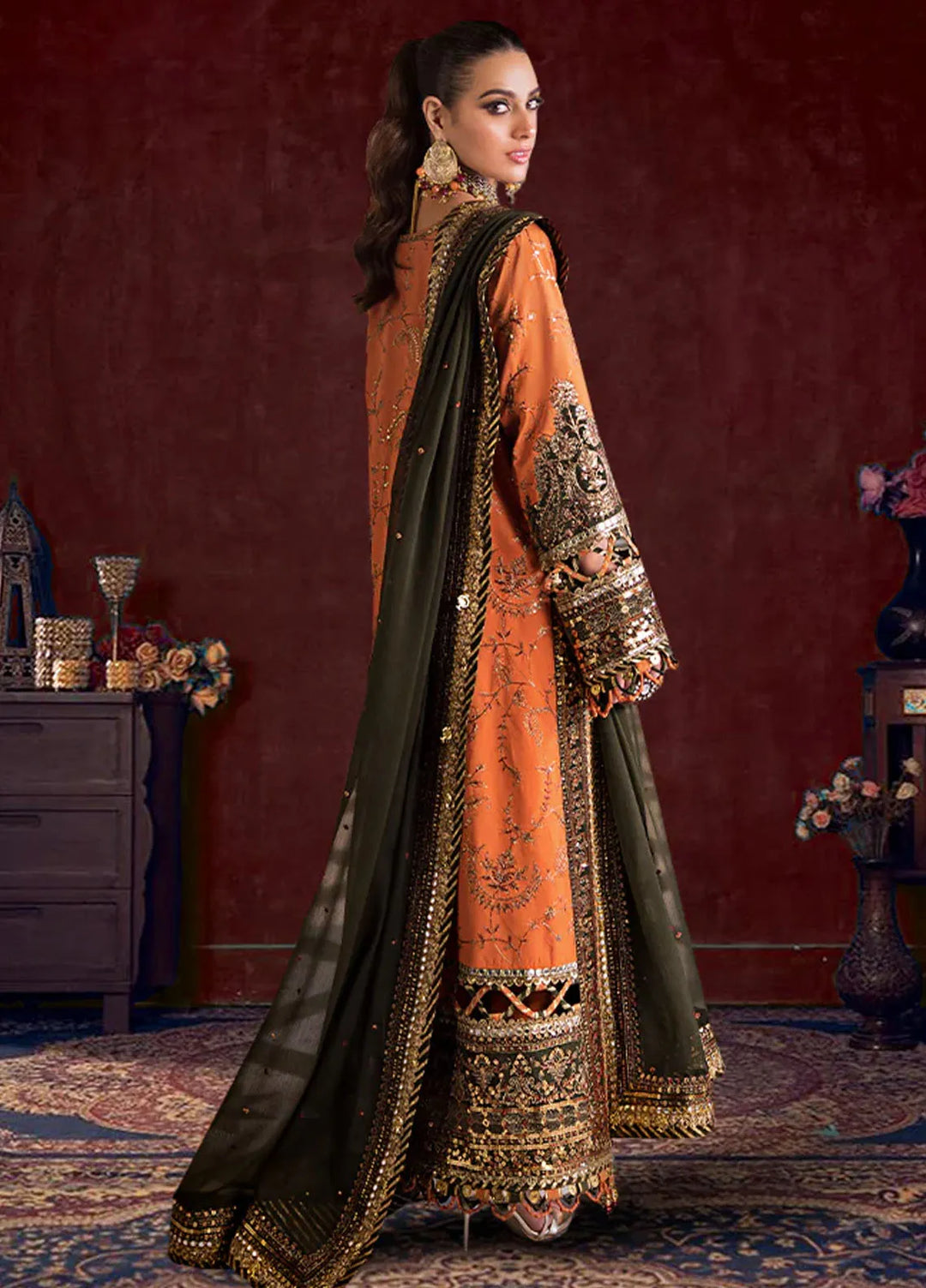 Asim Jofa Embroidered Cambric Suits Unstitched 3 Piece AJ24LE AJFILE-24 - Fall Collection
