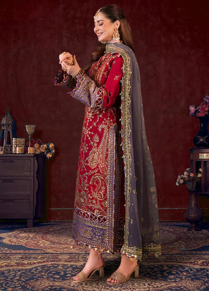 Asim Jofa Embroidered Cambric Suits Unstitched 3 Piece AJ24LE AJFILE-27 - Fall Collection