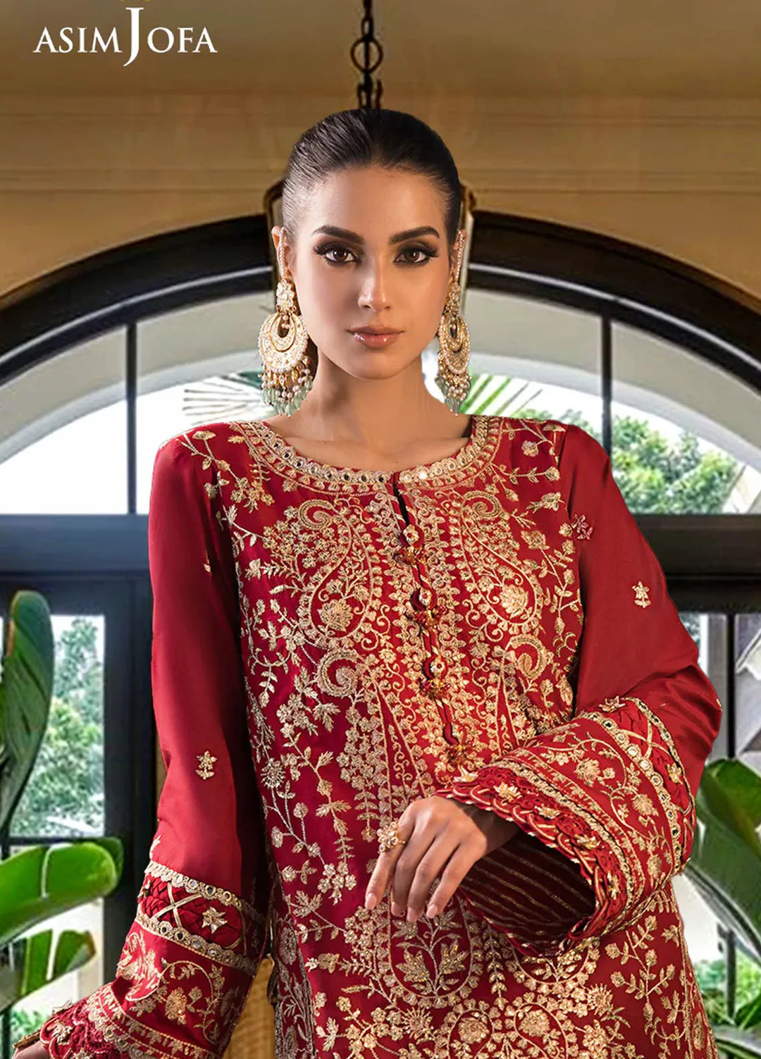 Asim Jofa Embroidered Cambric Suits Unstitched 3 Piece AJ24LE2 AJFILE-10 - Formals Collection