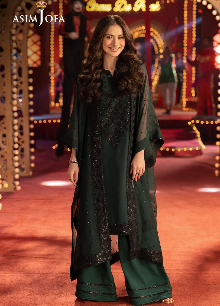Asim Jofa Embroidered Chiffon Suits Unstitched 2 Piece AJ25LD AJLLF-06 - Festive Collection