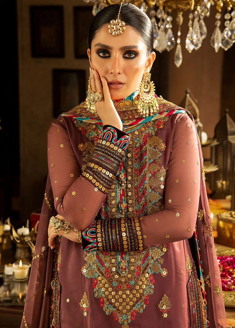 Asim Jofa Embroidered Chiffon Unstitched Suit 3 Piece AJ23VF AJVF-02 - Festive Collection