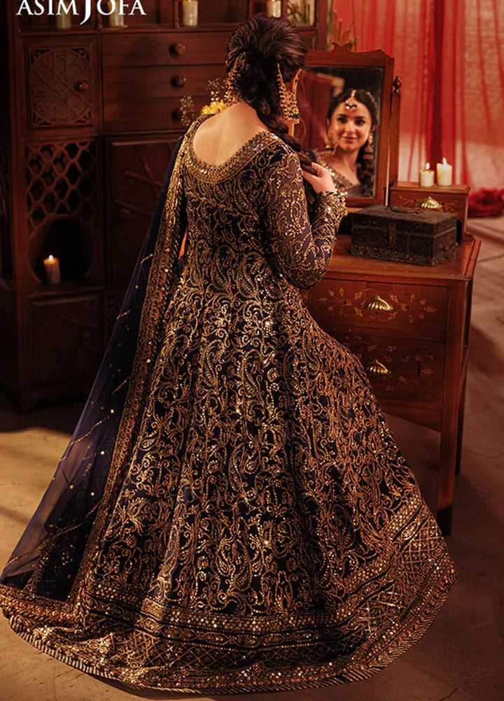 Asim Jofa Embroidered Chiffon Unstitched Suit 3 Piece AJ24CE AJCE-01 - Formal Collection