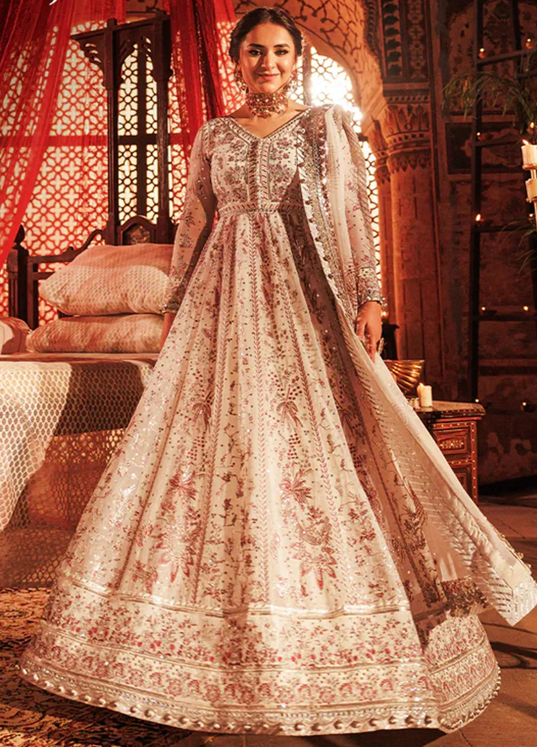 Asim Jofa Embroidered Chiffon Unstitched Suit 3 Piece AJ24CE AJCE-04 - Formal Collection