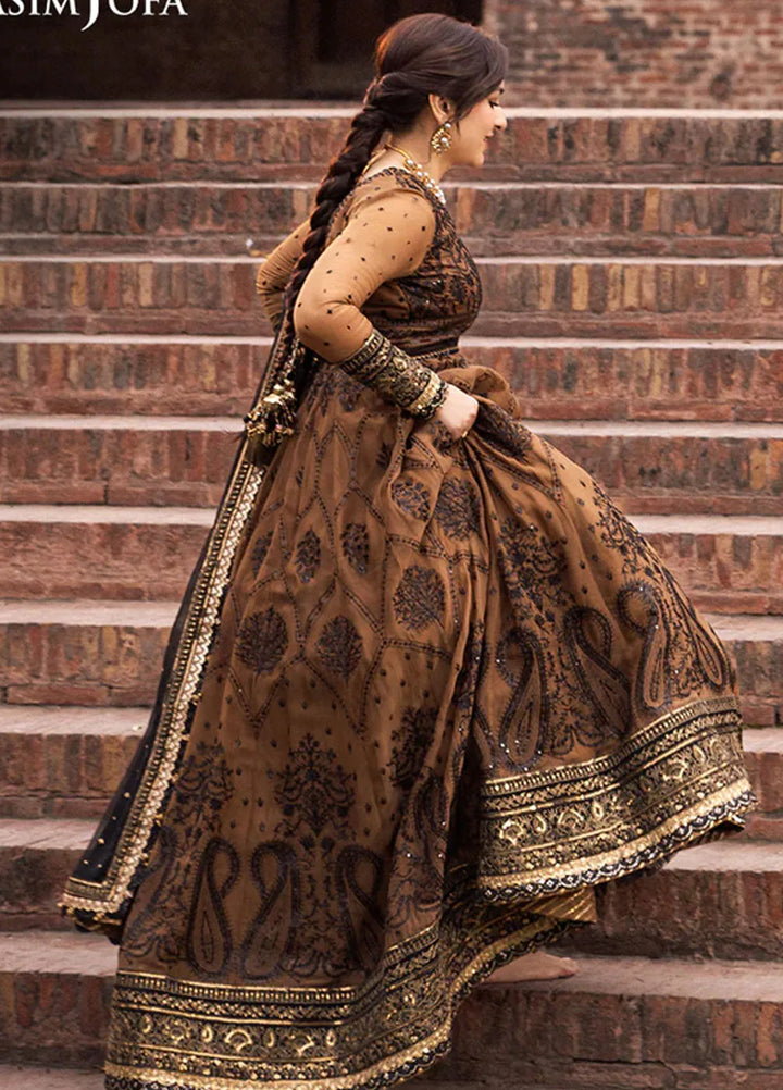 Asim Jofa Embroidered Chiffon Unstitched Suit 3 Piece AJ24CE AJCE-11 - Formal Collection