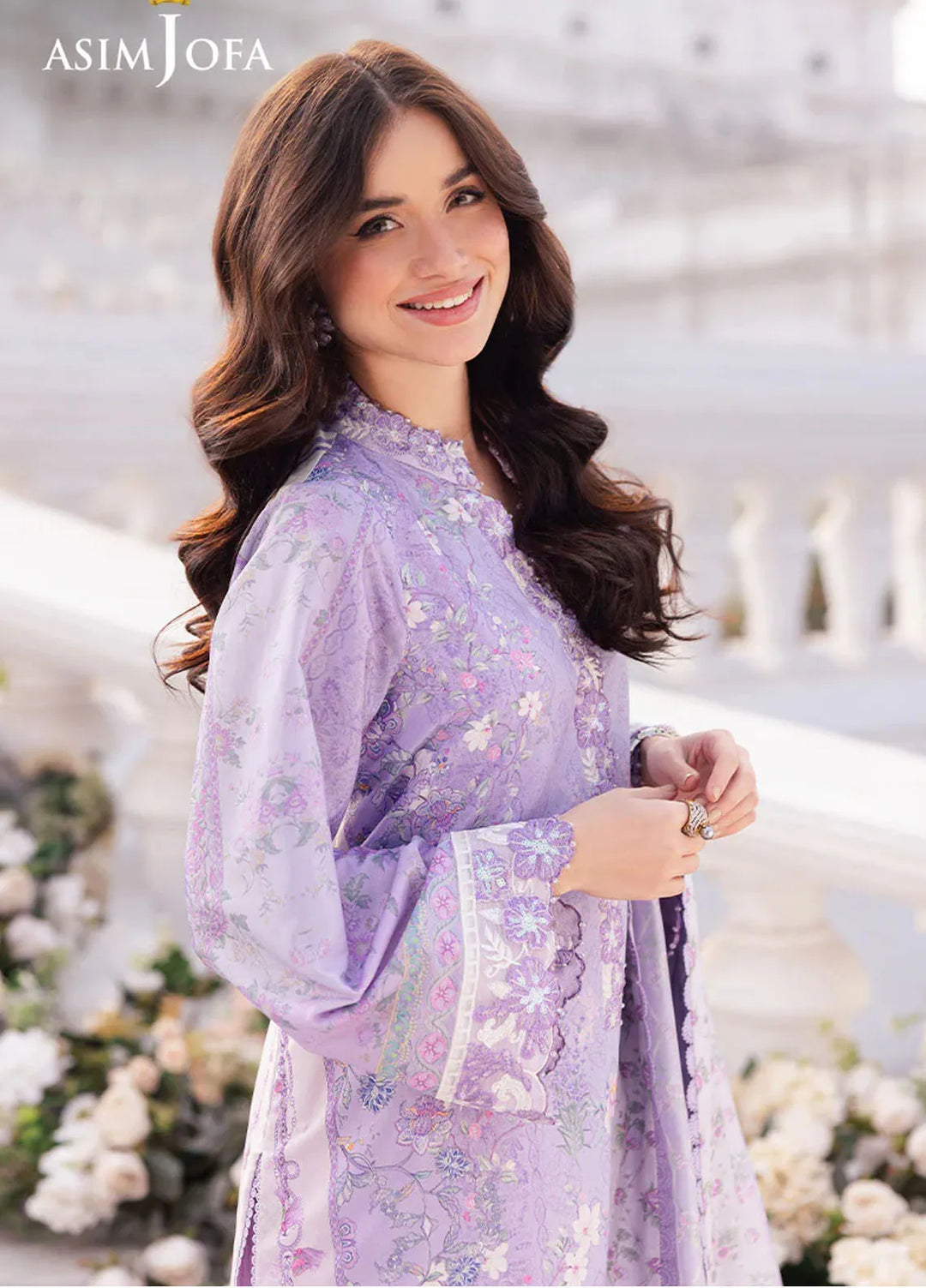 Asim Jofa Embroidered Grip Suits Unstitched 3 Piece AJ25CS AJRS-01 - Formal Collection