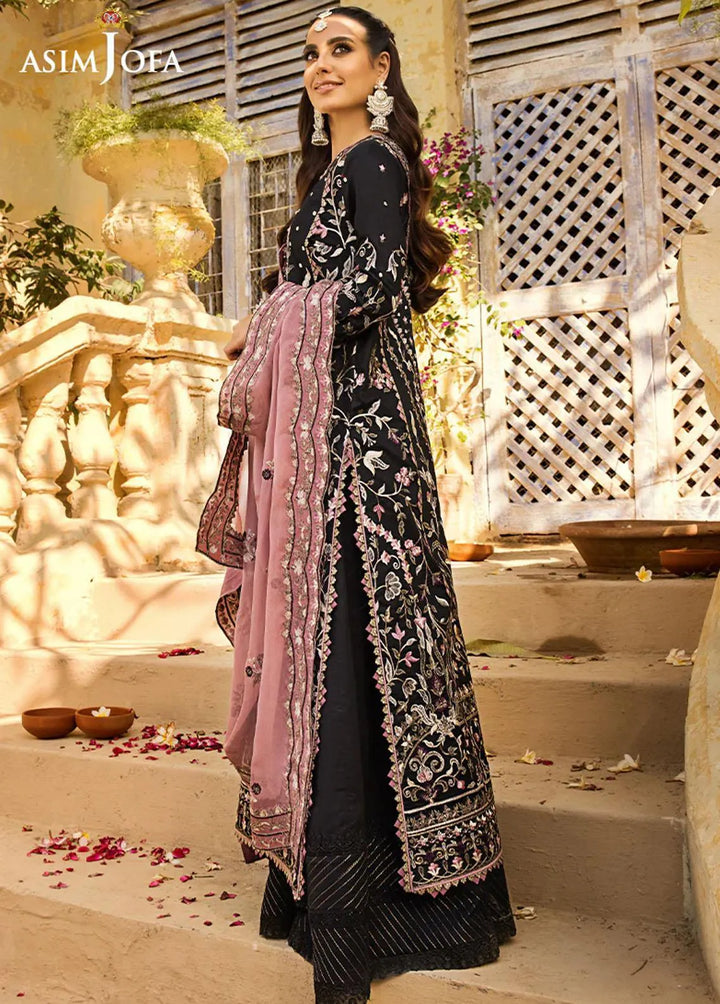Asim Jofa Embroidered Lawn Unstitched Suit 3 Piece AJ23EL AJLR-05 - Luxury Lawn Collection