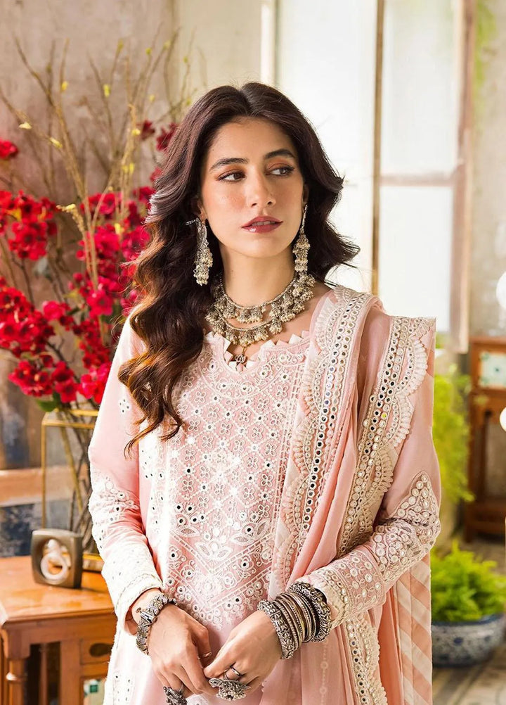 Asim Jofa Embroidered Lawn Unstitched Suit 3 Piece AJ23EL AJLR-15 - Luxury Lawn Collection