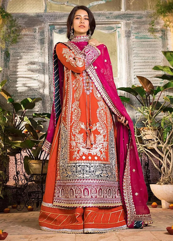 Asim Jofa Embroidered Lawn Unstitched Suit 3 Piece AJ23EL AJLR-22 - Luxury Lawn Collection